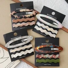 3 piezas Pinza lateral de acetato para flequillo, pasadores de alta gama minimalistas tipo Ins, diseño nuevo 2025, accesorio para el cabello, pinzas, pinzas para el cabello, pasadores, accesorios para el cabello, artículos escolares, accesorios para el cabello, accesorios para la cabeza - Multicolor - Ver 15