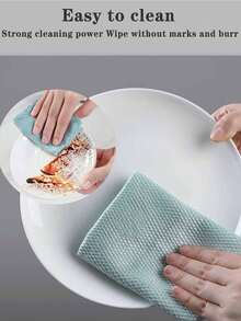 20pcs/Pack Magic Cleaning Cloths, Fish Scale Glass Cleaning Cloths, Streak-Free Glass Cleaning Cloths, Absorbent And Non-Shedding, Suitable For Kitchen, Automotive, Bathroom, Multi-Purpose Cleaning Rags, Essential Household Cleaning Supplies (Available In 1/5/10/20pcs) - Multicolor - View 6