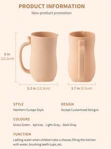 KUNT 1件1500ml婴儿沐浴漱口杯可爱猫尾巴设计大容量硅胶洗发漱口杯带手柄柔软儿童洗发杯 - 彩色 - 查看 8