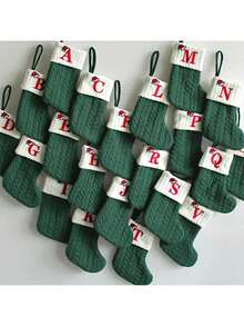 1pc Green Mini Christmas Stocking, Christmas Decoration For Party, Home, Room, Christmas Tree,Christmas - Green - View 6
