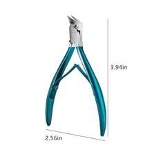 Professional Stainless Steel Cuticle Nippers - Precision Blue Manicure Tool For Dead Skin Trimming, Ingrown Nail & Hangnails Care, Sharp Fingernail Clippers For At-Home & Salon Use