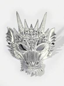 1pc Dragon Mask, Masquerade Party Mask, Halloween Decoration Prop, Halloween Carnival Mask - Multicolor - View 8