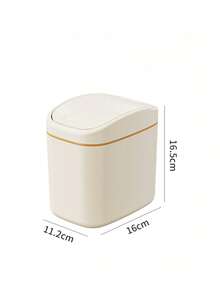 Coș de gunoi de birou cu 1 bucată, mini coș de gunoi cu capac pentru acasă, dormitor și birou, coș de gunoi creativ în stil european. Un coș de gunoi mic și mini din plastic cu capac batant, potrivit pentru utilizare pe mesele de acasă. Acest coș de gunoi cu capac nu necesită electricitate și este perfect pentru sufragerie.