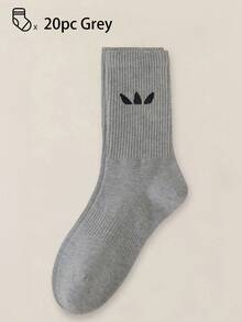 40pcs/30pcs/24pcs Unisex Comfortable Sports Socks, Men's Long Socks For Sports And Training, Women's Long Socks For Casual And Business Wear, Antibacterial, Soft, Black And White, Odor-Resistant, Moisture-Wicking, Lightweight And Comfortable, Suitable For Autumn/Winter, 20pcs/10pcs/8pcs/6pcs/4pcs/2pcs Set, Autumn