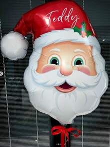 Juego de 16 globos de Navidad en dorado, rojo y blanco, incluye globos de papel de aluminio con Papá Noel y renos, adecuado para fiestas de Navidad, Año Nuevo, decoración de fiestas, decoración de habitaciones, decoración del hogar, adornos navideños