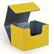 用于集换式卡牌的卡牌盒，MTG 指挥官卡牌盒可容纳 100 多张单套卡，皮革磁性卡收纳盒适用于 TCG CCG 魔法卡 - 彩色 - 查看 17