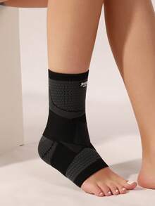 JINGBA SUPPORT 1 buah Penyangga Pergelangan Kaki Elastis dan Bernapas Unisex - Penyangga Pergelangan Kaki Kompresi Olahraga, Cocok untuk Lari, Bola Basket, dan Yoga - Hitam - View 2