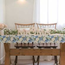 2 Pack Flower Centerpieces For Tables -Wedding Arch Artificial Flowers Blue Arrangements Center Piece For Reception, Living Room, Kitchen, Dining Table Runner Decorations - Baby Blue - View 5