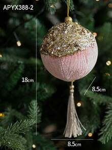 1 قطعة زينة شجرة عيد الميلاد - ديكور أنيق على شكل بالون ذهبي وزهري مع حلقة للتعليق، لا يحتاج إلى كهرباء، لشجرة عيد الميلاد الداخلية/الخارجية، إكليل، أغاليط، ديكورات عيد الميلاد الاحتفالية، ديكورات شجرة عيد الميلاد، تفاصيل منزلية موسمية، شرابات زخرفية، زينة، تعليق زخرفي، ديكورات منزلية، تزيين إكليل، زينة عيد الميلاد خفيفة الوزن ديكورات غرفة الشتاء