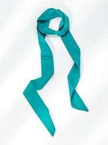 半条装女士长款装饰围巾 - 纯色时尚发带，发饰 - 优雅的办公颈巾，适合休闲和正式场合、海滩、度假 - 彩色 - 查看 11