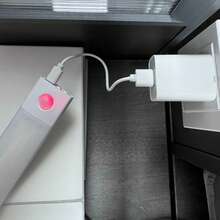 1pc LED Under Cabinet Night Light , 3-Color Dimmable, Timer, Magnetic, USB Rechargeable, Lithium Battery Powered, Wall Mount, Freestanding, Motion-Sensor Activated, Fantasy Theme For Kitchen, Wardrobe, Closets, Counter, Cupboard, Stairs, Corridor, Shelf - Metal Sensor Night Light - View 6