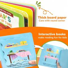 Bear's Tidy Up Time, Push-Pull Books, Busy Book, Preschool Habit Formation Picture Book, Cultivate Good Habits And Life Skills In Children, Children's Fun Mechanical Books, Educational Toy Books, Gift Christmas, Halloween & Birthday Present - Multicolor - View 4