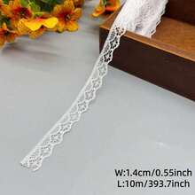Cuộn ruy băng viền vải ren trắng 7 kiểu 70M, ren thêu thủ công dùng để may vá, đồ thủ công tự làm, trang trí váy cưới và tiệc sinh nhật - Nhiều màu - Xem 15