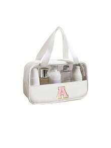 1 túi đựng đồ vệ sinh cá nhân đa năng bằng PVC, túi đựng mỹ phẩm PVC trong suốt, túi trang điểm dung tích lớn, túi trang điểm tự thiết kế chữ cái, túi đựng đồ du lịch chống thấm nước, túi đựng mỹ phẩm du lịch tối giản với nhãn dán chữ cái, thích hợp đựng mỹ phẩm, nước hoa, đi biển, trường học, phòng tắm, lễ hội, Ngày của Mẹ, Giáng sinh, món quà tuyệt vời cho mẹ, gia đình, bạn bè, túi đựng đồ vệ sinh cá nhân du lịch unisex, túi trang điểm phòng tắm. - Nhiều màu - Xem 35