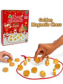 Christmas Magnetic Game, Entertaining Magnetic Game Suitable For Family Game Night, Fun Two-Player Game For Children, Includes 1 Rope, 20 Magnets And Storage Bag, An Excellent Christmas Or New Year Gift For Kids - Multicolor - View 7