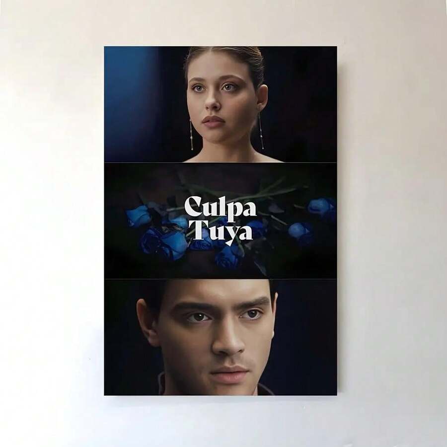 1pc Culpa Tuya Retro Movie Poster, 12x18inch Frameless Canvas Wall Art, Decorative Painting For Teen Bedroom, Manga Room Decor, Perfect For Room Decor - 彩色 - 查看 1