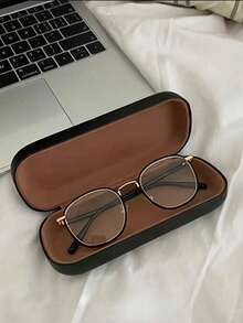 Printed With Flowers And Letters A-Z Elegant Personalized Black Glasses Case For Men & Women - Hard Shell Eyeglass Protector With Wear-Resistant Soft Lining, Suitable For Prescriptions Eyeglasses And Various Eyeglasses Accessories For Women- Portable Myopia & Glasses Organizer For Travel & Daily Use,Birthday Party Gifts(Except U Q X)