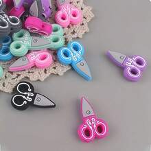 2 piezas Topes de aguja de tejer de silicona, Topes de aguja de tejer con forma de tijera, Protectores de punta de aguja de tejer, Tapas de aguja de tejer de colores, Ganchos de ganchillo para acolchar, Accesorios de tejer DIY - Multicolor - Ver 11