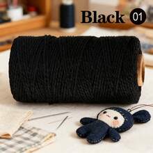 100M/300M 米色 Macrame 绳卷 强力 2 毫米工艺绳 适用于 DIY 缝纫、植物悬挂、壁挂婚礼圣诞装饰 - 彩色 - 查看 19