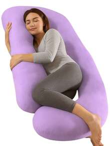 Almohada Ortopedica De Embarazo y Lactancia En Forma de  G ,Cojin de maternidad ,Maternity Pillow, Almohada inovadora - Lila Púrpura - Ver 2