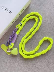 Cordón para teléfono tipo bandolera con colgante en forma de corazón, correa de bolso de doble extremo, accesorio de cuerda trenzada de colores para colgar cámara como accesorio para mochila de mujer