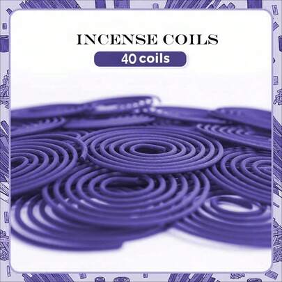 40 Coils Avender Coil Incenseburneris Used To Relieve Stress,Meditation, Aidsleep,Purify The Air And Eliminate Odors. Lt Issuitablefor Use In Temples, Homes, Hospitalcorridorshotels,Toilets, Cafes, Tea Houses, Etc