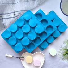 Upgraded Blue Chocolate Cookie Mold, New Cylindrical Cookie Silicone Mold, Suitable For Candy Mini Cake Jelly Baking. Suitable For Christmas And Other Parties - Màu xanh lam - Xem 3
