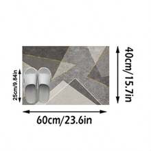 1pc Light Gray Geometric Abstract Art Area Rug, European And American Rectangular Soft Faux Wool Washable Carpet, Suitable For Living Room, Bedroom, Entrance, Bathroom, Hallway, Patio, Kitchen, Indoor Outdoor, All Season Large Size Mat, Home Decor - Multicolor - View 18