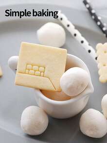 مجموعة من قطعتين من قوالب قطع بسكويت عيد الميلاد الرجعية، قالب بسكويت للأم والطفل، قالب بسكويت مربع، ديكور عيد الميلاد، قالب تزيين الكيك، أداة صنع الحلويات