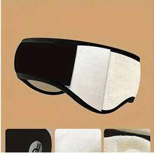 1 para wygodnych nauszników unisex z samoprzylepną maską na oczy, odpowiednich do jazdy na rowerze na świeżym powietrzu, do spania jesienią/zimą