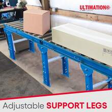 Ultimation Conveyor Roller Table Set 18 Wide x 5' Long with 1.9 Steel Rollers, Outfeed Support System Saw Stand, Workshop or Unload Station, Adjustable, Material Handling - 24" de ancho x 3' de largo (galvanizado) - Ver 5