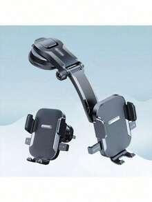 1 Giá đỡ điện thoại trên ô tô, Giá đỡ điện thoại trên ô tô đa năng cho mọi điện thoại thông minh, Giá đỡ điện thoại trên ô tô, Màn hình hiển thị không thể ngăn cản, Xoay 360 °, Lưu trữ có thể gập lại Tương thích với iPhone, điện thoại Android, Quà tặng sinh nhật, gia đình, bạn bè Phụ kiện ô tô Giá đỡ điện thoại trên ô tô - Bạc - Xem 2