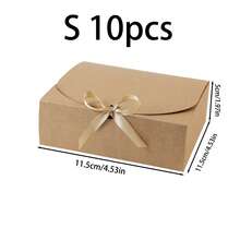 10pcs/5pcs/2pcs - White/Black/Pink/Brown Gift Box With Lid, Gift Box With Ribbon For Bridesmaid Proposal Box, Gift Box For Wedding, Birthday Gift, Shower Party And Other Parties, Valentine's Day Gifts, Valentine Day,Packaging, Birthday, DIY Making, Beauty Storage BOX