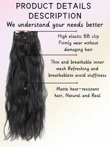 Women Water Wave Hair Extensions Clip 10inch/14inch Clip In Hair Extensions Natural Invisible Hair Piece Suitable Thinning Hair Increase Hair Volume - Multicolor - View 4