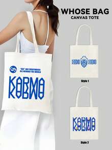 [ WHOSE BAG ]Kpop Idol Straykid/SKZ New Album <KARAMA> Comes With Canvas Bags, Signed Handbags For Fan Meetings, And Gifts For Idol Signings. WORLD TOUR Handbag,STAY Fans Support Gift, Shopping Bag Suitable For Commuting Daily Use, Practical Gift Selection, Cute Christmas Gifts