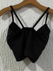 Cropped Brunelha Fabric With Padding, One Size Fits 38-40 - màu đen - Xem 2