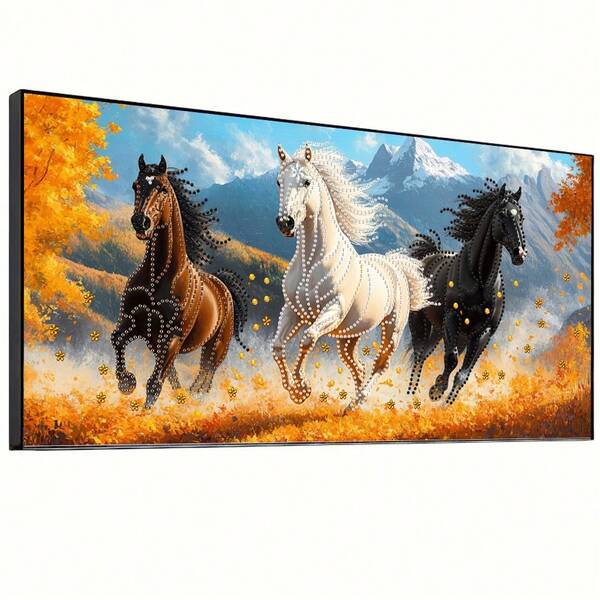 1pc 5D Diamond Painting Kit - Patterned Design, DIY Asymmetrical Shape Crystal Rhinestones, Numbered Craft Art, Frameless Wall Decor, Suitable For Living Room, Bedroom, Office - Ideal Gift For Christmas, Halloween, Holidays, 11.8X23.6in