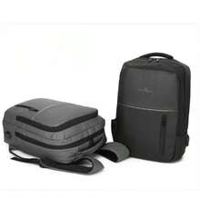 大容量背包，商务休闲适合少女、大学生、男孩和男人、初学者和办公室工作人员工作、商务、通勤、户外、旅行、郊游、办公室、学校用品、学校背包、学校背包、返校、学校背包、学校背包 - 灰色 - 查看 1