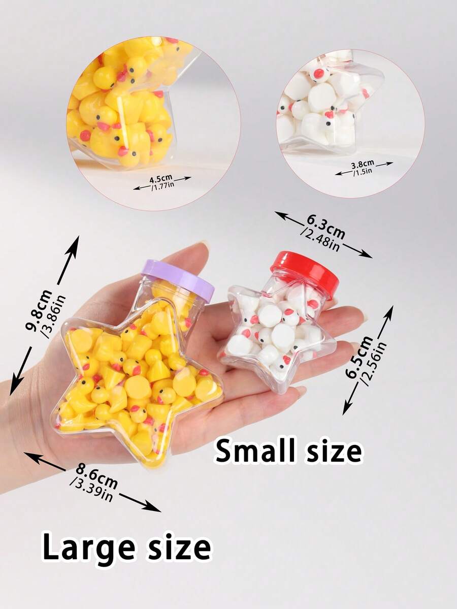 Star Shaped Resin Animal Ducklings, Miniature Animal Gadgets, Suitable For Indoor And Outdoor Tabletop Decorations, Fairy Garden Accessories, And Miniature Figurine Decorations. They Are Perfect As Holiday Gifts For Halloween And Christmas Stocking Fillers