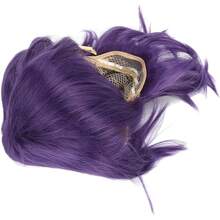 Peluca de Cosplay Morada para Hombres, Peluca Corta de Anime Masculino para Todos los Días, Peluca de de Cosplay para de Disfraces de Halloween, Peluca Sintética Resistente Al Calor Natu - 1 - Ver 3