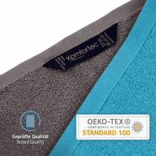 Komfortec Set Of 8 Hand Towels Made Of 100% Cotton, 4 Bath Towels 70 X 140 Cm And 4 Hand Towels 50 X 100 Cm, Terry Cloth, Soft, Towel, Large, Anthracite Grey/Turquoise. - Grey (Anthracite/Yellow) - View 11