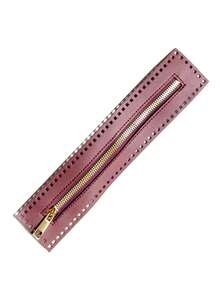 Elegant -Leather Zippers: , Double-Sided & Braided With Needle Thread Hole - Perfect In Beige, Black, & Light Brown - Multicolor - View 15