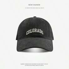 1pc Women's Colo Trucker Hat, Personalized Letter Embroidery Baseball Cap, Street Fashion Five-Panel Hat, Outdoor Sunscreen Casual Hat, Suitable For Spring And Autumn Travel, Tourism, And Seaside Vacation