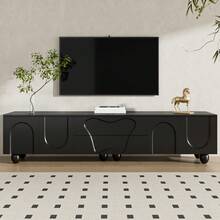 Television Stands & Entertainment Centers - Black + Particle Board - View 3