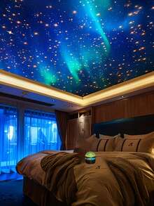 RGB Remote-Controlled Aurora LED Mood Light, For Galaxy Star Projector For Bedrooms, Night Light Projector, Star Projector For Adult Room Decor, Home Theater, Ceiling Use, Gift Decoration, Camping, Wedding Decor, Incredible Projection Light Gift, Holiday Parties, Home Decor, Christmas Present, Light Projector For Bedroom
