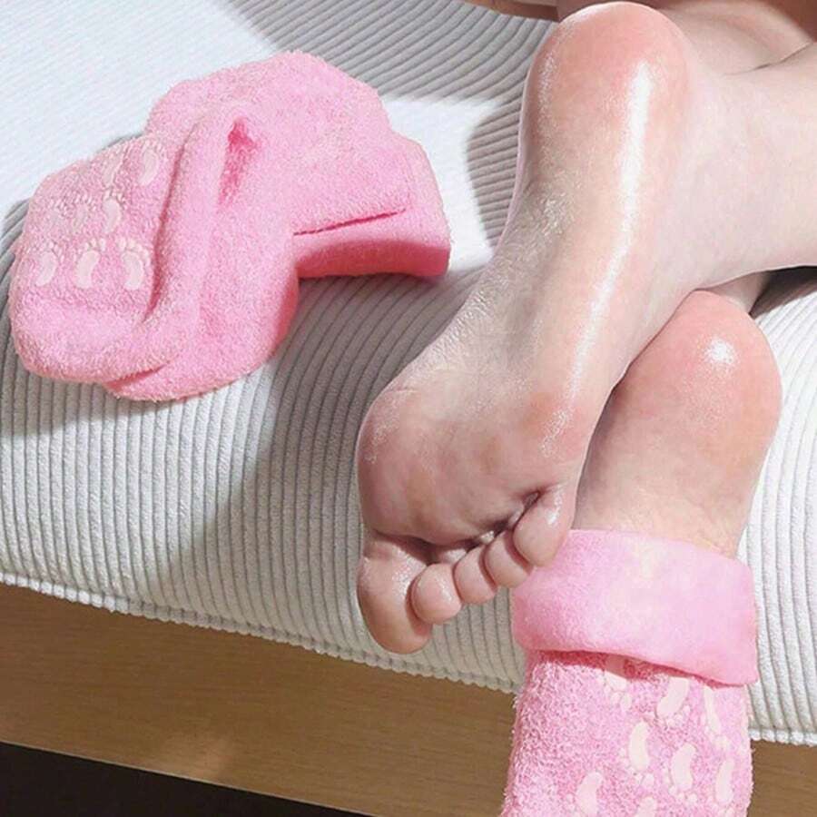 1 Pair Moisturizing Foot Mask , For Essential Oils, For Dry & Cracked Feet Care, Gel Heel Leg Warmers For Foot Moisturizing, Foot Care Socks,Home Anti Slip Socks