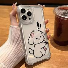 Funda de Teléfono Transparente Antigolpes con Diseño Creativo de Perro para 17, 16, 15, 14 / 16, 15, 14 Plus / 17, 16, 15, 14 Pro / 11, 11 Pro – Regalo Perfecto para Todas las Estaciones - Colores mixtos - Ver 4