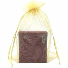 50pcs 4x6 Inch Gifts Wrap Bags Gold, Organza Sheer Fabric Bulk, Drawstring Reusable Pouch Shower Favor, Business, Beach, Standard Size Elegant Business Card, Cute Little - 金色 - 查看 4