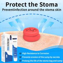 Pulsovital Pasta de barrera de la piel 60g,protectores de Colostomía,Barrera de la piel de la Colostomía,Prevenir fugas y corrosión - Gris - Ver 4