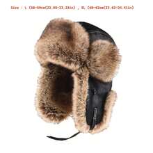 Men's Winter Hat With Earflaps Warm Pu Leather Earflap Hats Snow Cap Caps Protection Hat Winter Warm